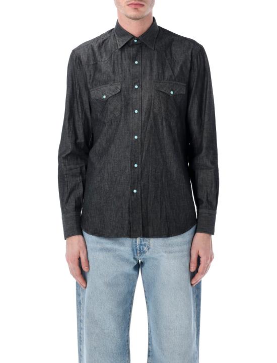 26SS 살바토레피콜로 긴팔 셔츠 TEXANAOR193 0 BLACK WASH