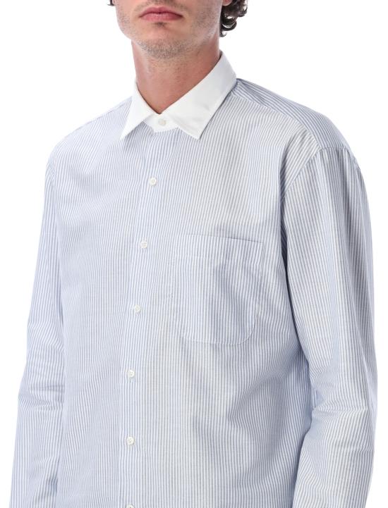 26SS 살바토레피콜로 긴팔 셔츠 ALBERTOLS24 AZ4 WHITE BLUE - SALVATORE PICCOLO