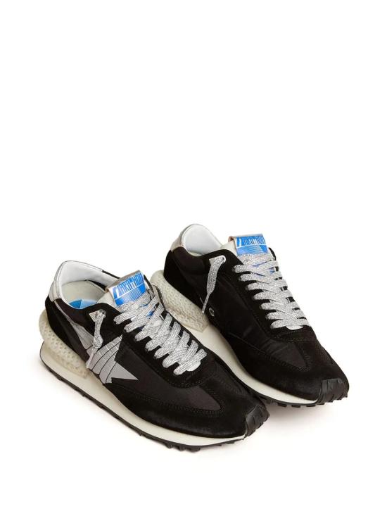 26FW 골든구스 나일론 어퍼 실버 스타 마라톤 스니커즈 GWF00684F005675 90179 BLACK SILVER - GOLDEN GOOSE