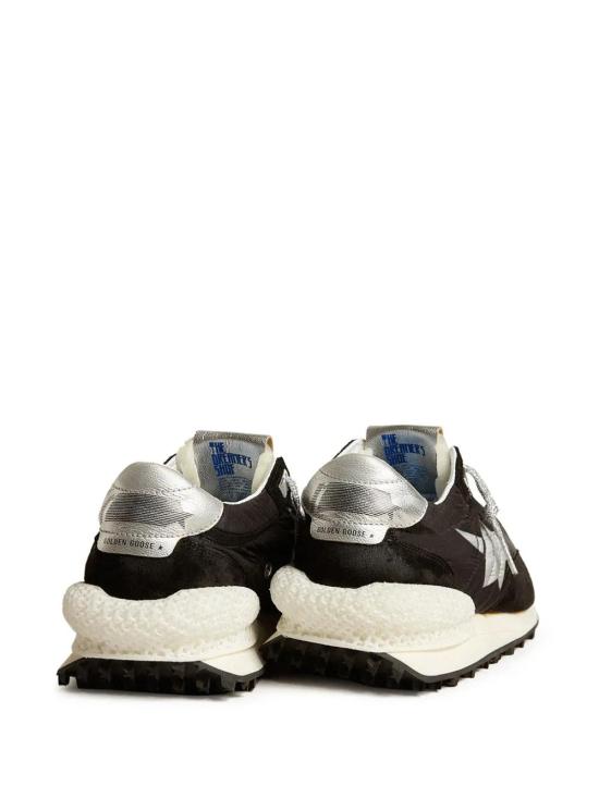 26FW 골든구스 립스탑 나일론 어퍼 & 실버 스타 마라톤 스니커즈 GMF00684F005675 90179 BLACK SILVER - GOLDEN GOOSE