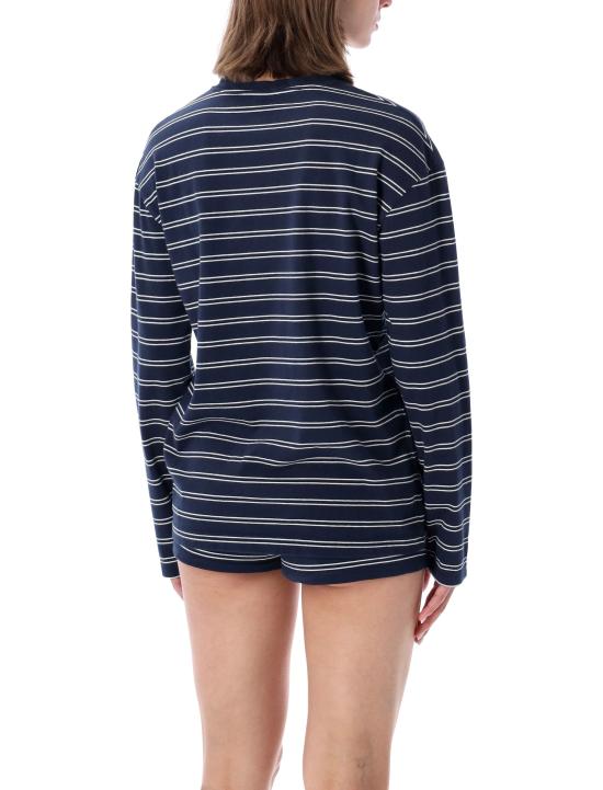 26SS 스포티앤리치 반팔 티셔츠 TO124710326BL107 3907 DARK NAVY WHITE - SPORTY & RICH
