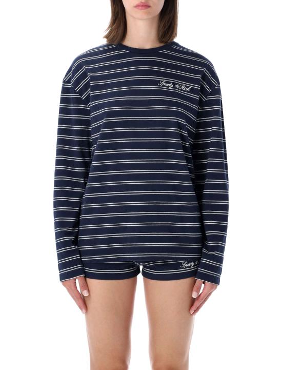 26SS 스포티앤리치 반팔 티셔츠 TO124710326BL107 3907 DARK NAVY WHITE