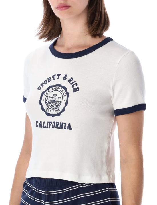 26SS 스포티앤리치 반팔 티셔츠 TO073710509WH50 3922 WHITE NAVY - SPORTY & RICH