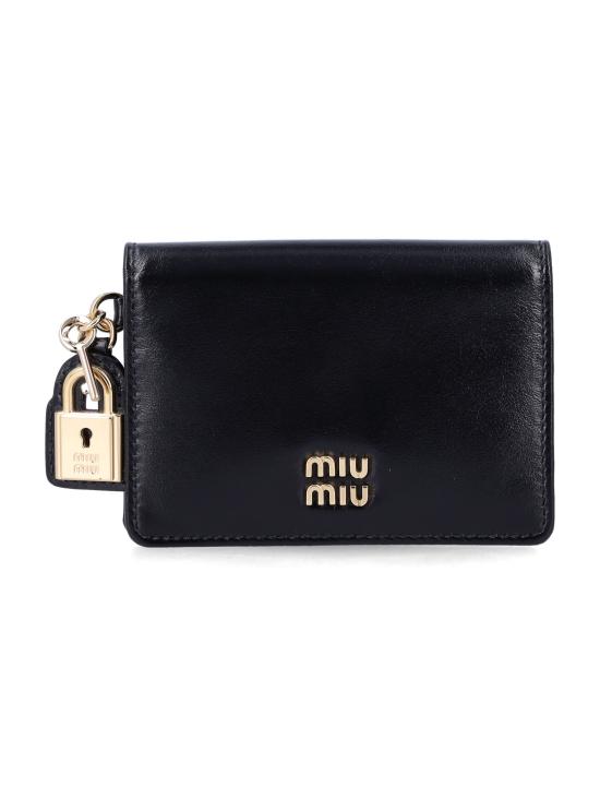 26SS 미우미우 레더 카드 홀더 5MC1032IGA F0002 NERO
