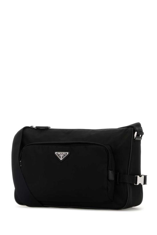 26SS 프라다 라지 리나일론 앤 사피아노 레더 숄더백 2VH1912DMG F0002 NERO - PRADA