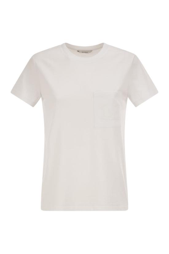 26FW 막스마라 파파이 코튼 저지 티셔츠 2621946051600 001 WHITE