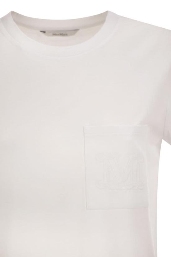 26FW 막스마라 파파이 코튼 저지 티셔츠 2621946051600 001 WHITE - MAX MARA