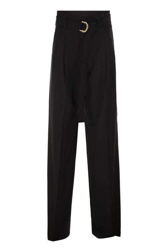 26FW 막스마라 스트레이트 팬츠 2626136021600 010 BLACK