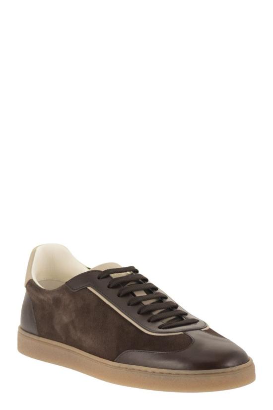 26FW 브루넬로 쿠치넬리 스니커즈 MZULDGJ336 CXY42 DARK BROWN - BRUNELLO CUCINELLI