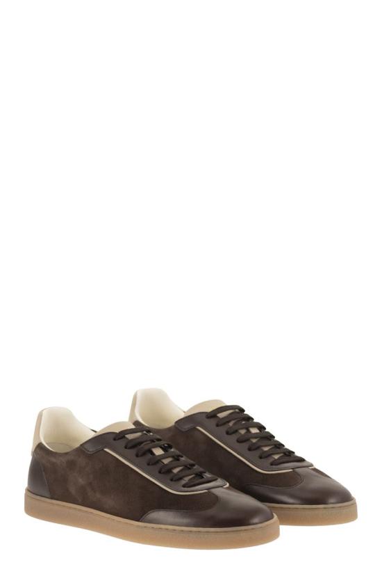 26FW 브루넬로 쿠치넬리 스니커즈 MZULDGJ336 CXY42 DARK BROWN - BRUNELLO CUCINELLI