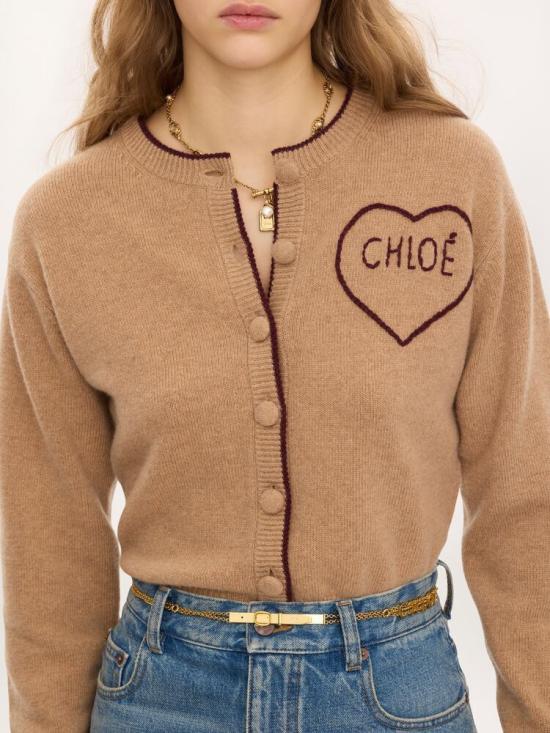 26FW 끌로에 가디건 CH26AMC15710 218 BLEACHED BROWN - CHLOE