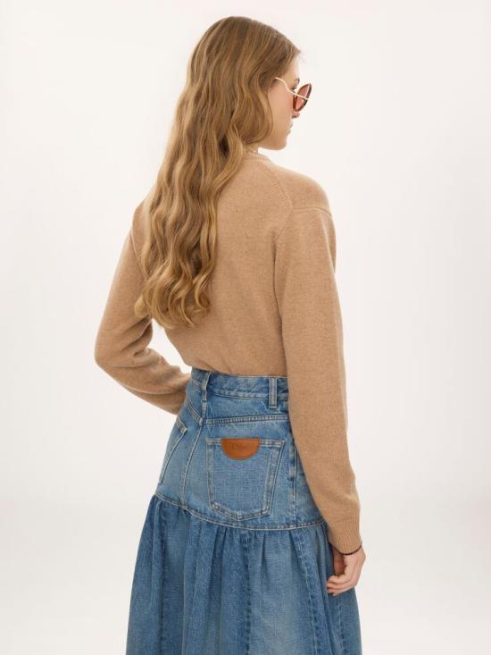 26FW 끌로에 가디건 CH26AMC15710 218 BLEACHED BROWN - CHLOE