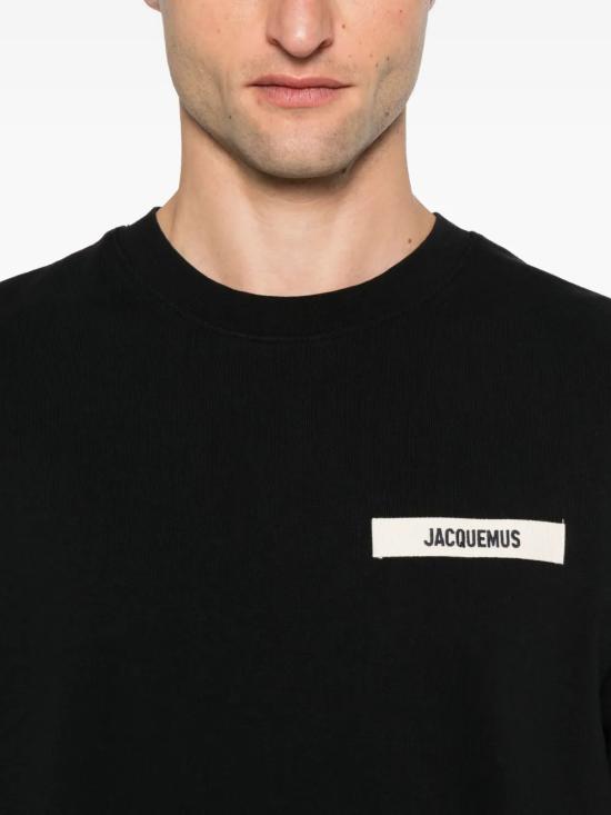 26FW 자크뮈스 그로그랭 로고 티셔츠 TSM00133AJ00226 990 BLACK - JACQUEMUS