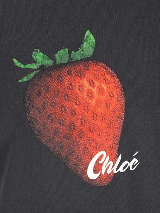 26FW 끌로에 반팔 티셔츠 CH26AJH08289 070 ASH BLACK - CHLOE