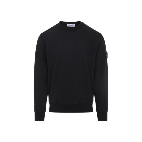 26SS 스톤 아일랜드 오가닉 코튼 플리스 레귤러 핏 크루넥 스웨트셔츠 L1S156100060S0051 V0029 BLACK - STONE ISLAND