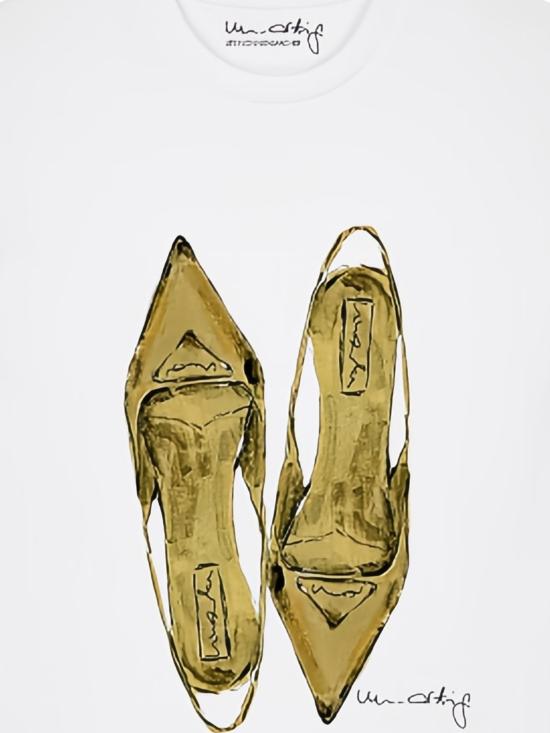 26SS UN-ARTIG 반팔 티셔츠 W25412101 WEISS PRINT MIT GLITZEREFFEKT - OTHER BRANDS