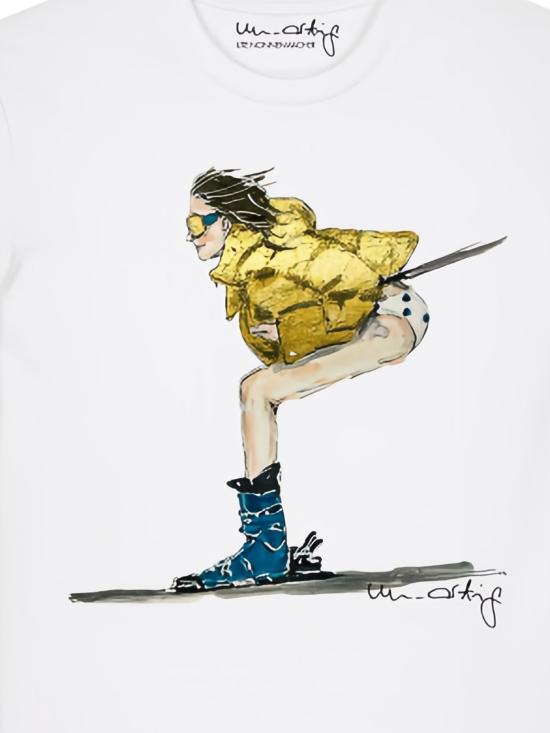 26SS UN-ARTIG 반팔 티셔츠 W25412201 WEISS PRINT MIT GLITZEREFFEKT - OTHER BRANDS
