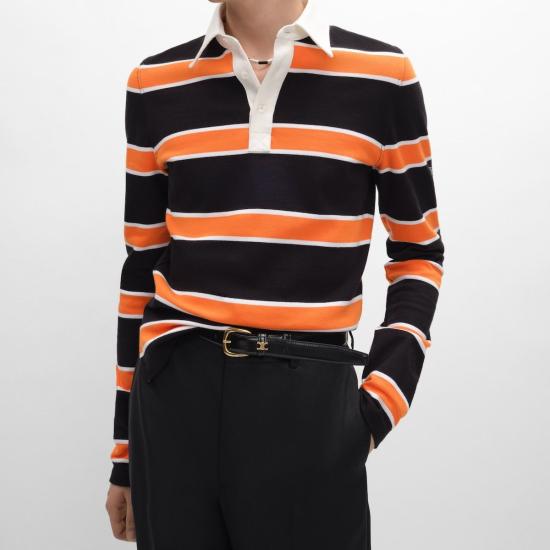 26SS 셀린느 스웨터 RX0M12K06 GDV4 BLACKWHITEORANGE GDV4 BLACK WHITE ORANGE - CELINE