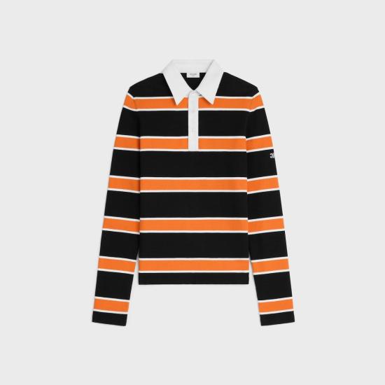 26SS 셀린느 스웨터 RX0M12K06 GDV4 BLACKWHITEORANGE GDV4 BLACK WHITE ORANGE