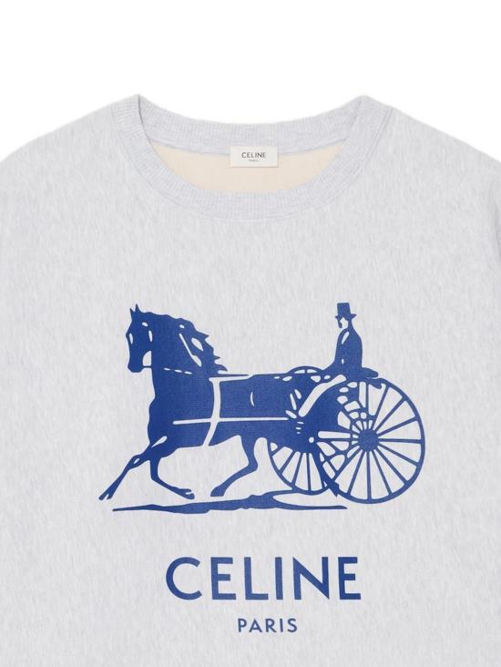26SS 셀린느 스웨터 RY0TY1233 GKJ3 PALE GREYROYAL BLUE GKJ3 PALE GREY ROYAL BLUE - CELINE