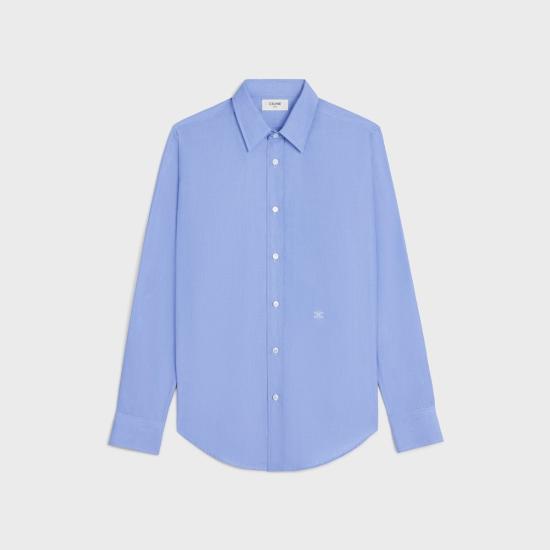 26SS 셀린느 코튼 포플린 클래식 셔츠 RC0BZ2N91 07EU BLUE