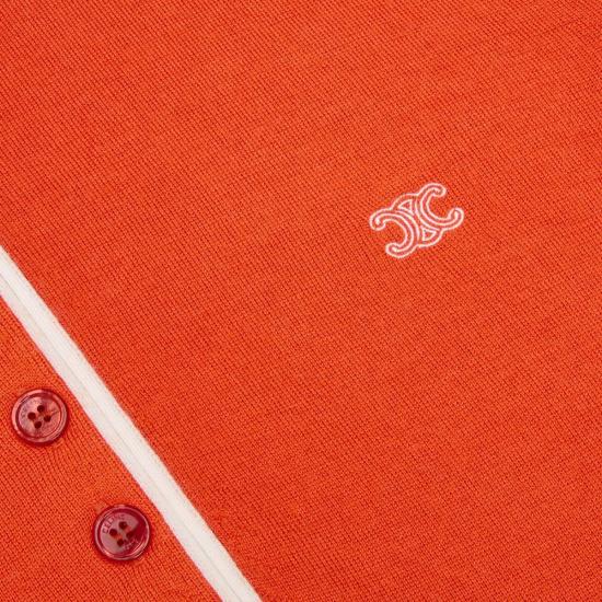 26FW 셀린느 폴로 티셔츠 RY0LZ0W27 20OW ORANGEWHITE 20OW ORANGE WHITE - CELINE
