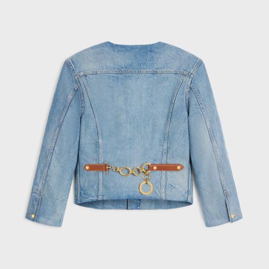 26SS 셀린느 데님 재킷 RV0ZV789D GDN7 MELON BLUE - CELINE
