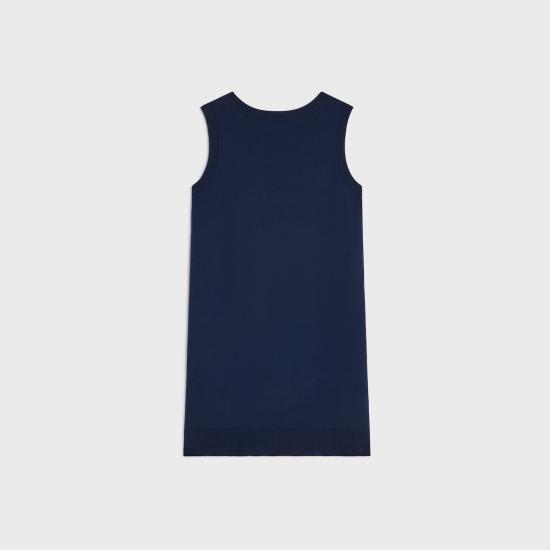 26SS 셀린느 미디 원피스 RR0M60100 07DX DARK BLUE - CELINE