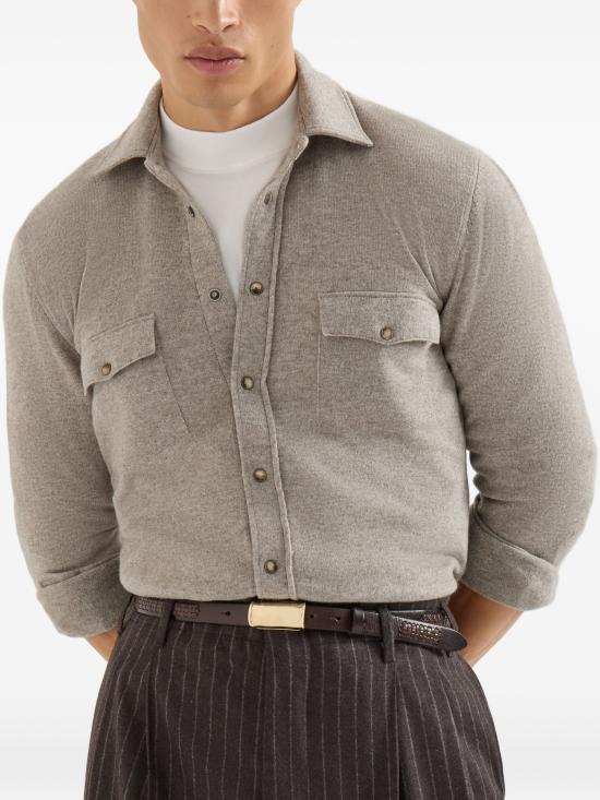 26FW 브루넬로 쿠치넬리 긴팔 셔츠 M3600276 C9756 - BRUNELLO CUCINELLI
