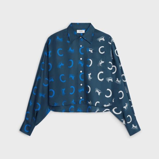 26SS 셀린느 셔츠 RC0DU3K49 GDR0 NAVYWHITEBLUE GDR0 NAVY WHITE BLUE
