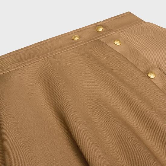 26SS 셀린느 코트 트윌 숏 스커트 RJ09N539W 04CA CARAMEL - CELINE