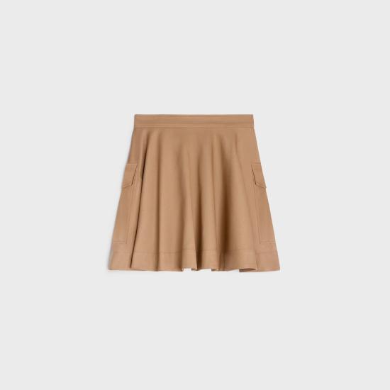 26SS 셀린느 코트 트윌 숏 스커트 RJ09N539W 04CA CARAMEL - CELINE