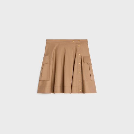 26SS 셀린느 코트 트윌 숏 스커트 RJ09N539W 04CA CARAMEL