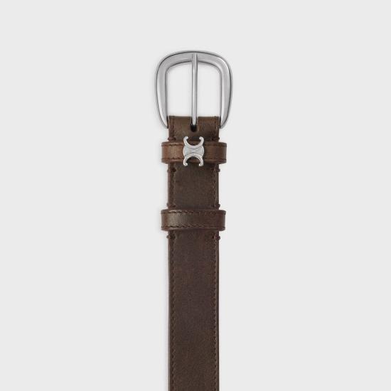 26SS 셀린느 비비안 벨트 25mm 비비안 벨트 25mm B10853ATS 19DE DARK BROWN - CELINE