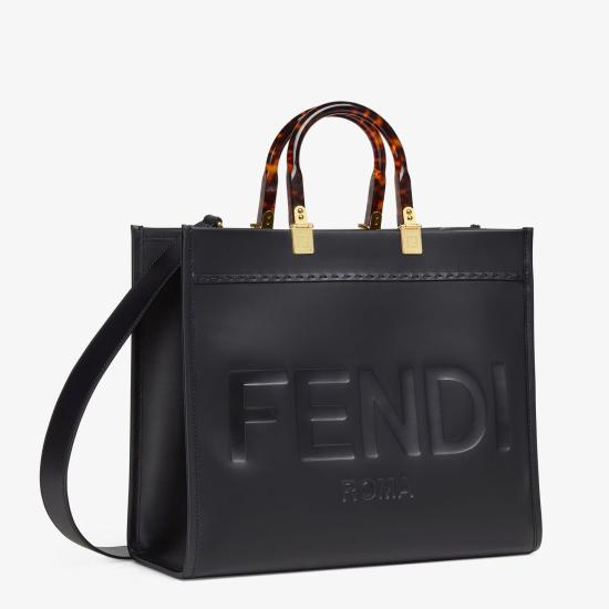 26SS 펜디 선샤인 미디움 레더 쇼퍼 8BH386ABVL F0KUR NERO ORO SOFT - FENDI