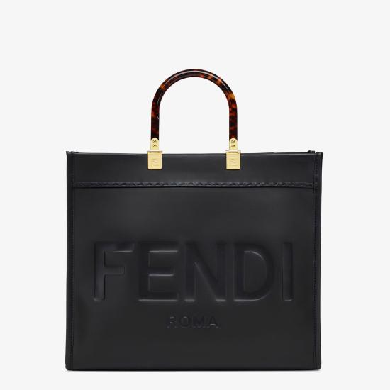 26SS 펜디 선샤인 미디움 레더 쇼퍼 8BH386ABVL F0KUR NERO ORO SOFT