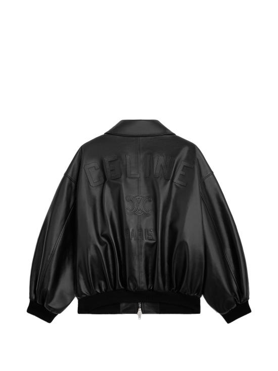 26SS 셀린느 카프스킨 테디 자켓 RV14D599E 38NO BLACK - CELINE