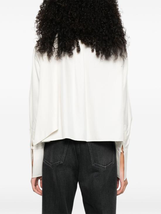 26SS 셀린느 크롭 라발리에르 셔츠 RC0950H25 01RD CRAIE - CELINE