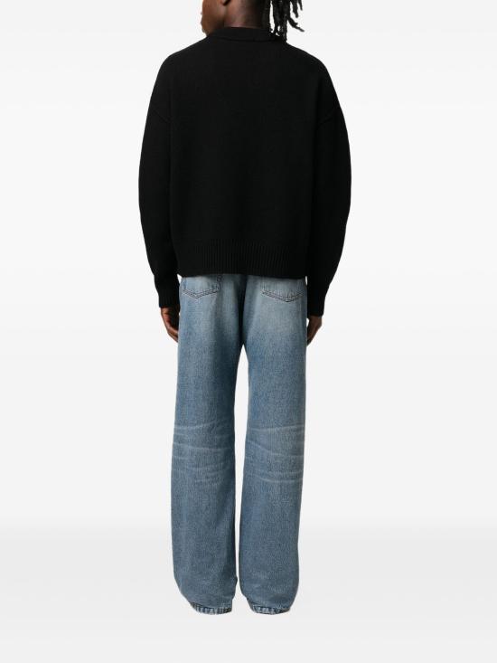 26SS 아미 빅하트 로고 가디건 BFUKC006018 009 BLACK RED - AMI