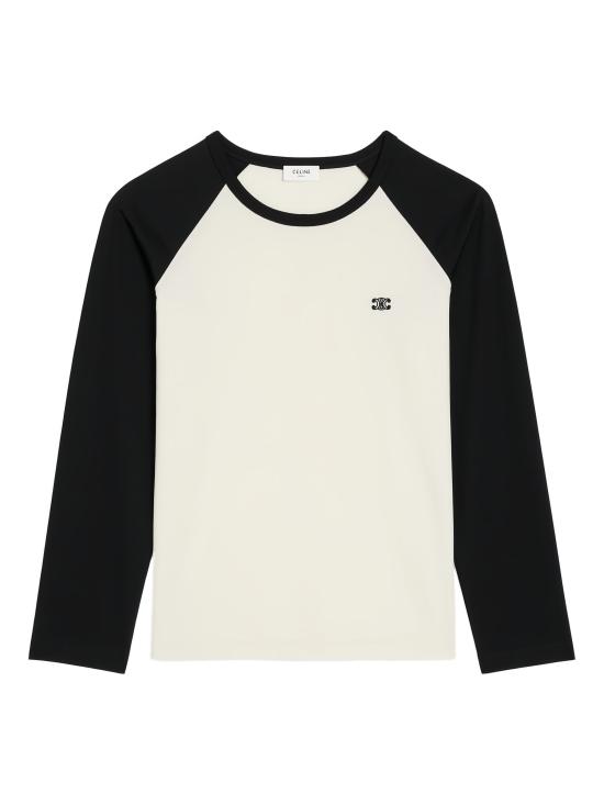 25FW 셀린느 반팔 티셔츠 RX0AF671Q BLACK CREAM 38CR