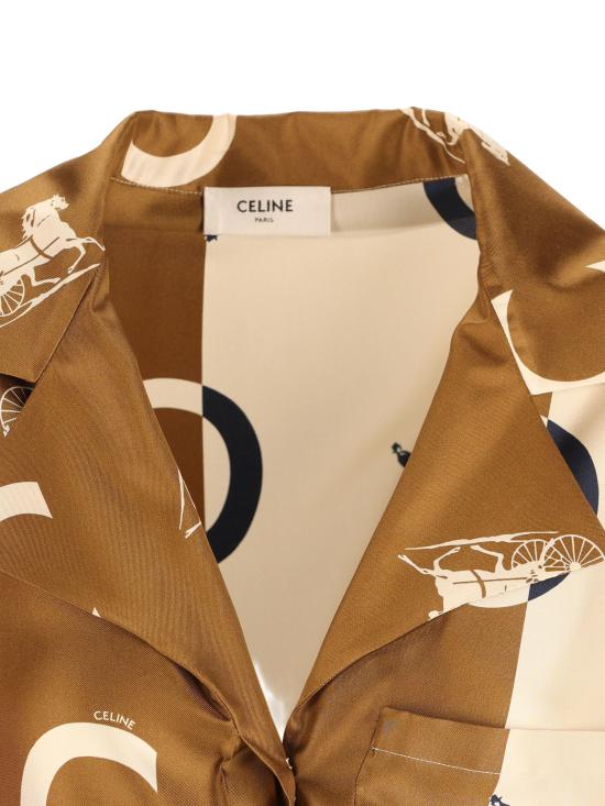 26SS 셀린느 셔츠 RB0363K27 01HM OFF WHITECAMEL 01HM OFF WHITE CAMEL - CELINE