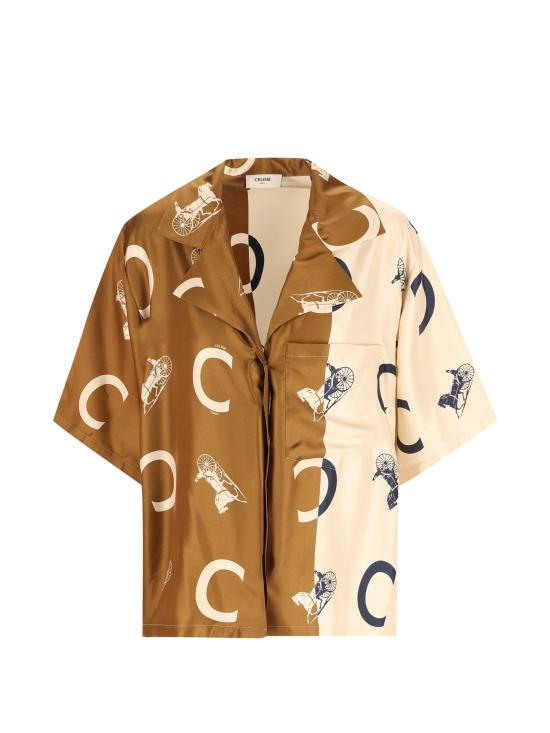 26SS 셀린느 셔츠 RB0363K27 01HM OFF WHITECAMEL 01HM OFF WHITE CAMEL