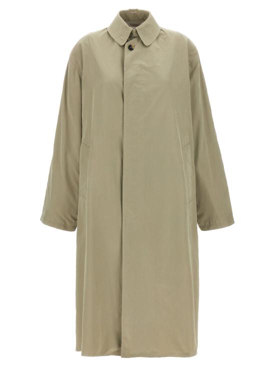 26FW 마르지엘라 코트 싱글 브레스트 트렌치 ,  및 트렌치 , 녹색