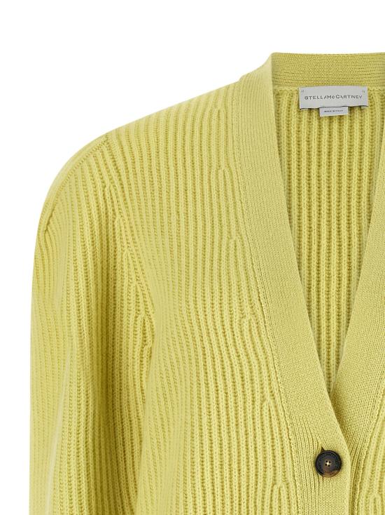26SS 스텔라 맥카트니 니트웨어 두꺼운 니트 가디건 스웨터 및 가디건 노란색 - STELLA MCCARTNEY