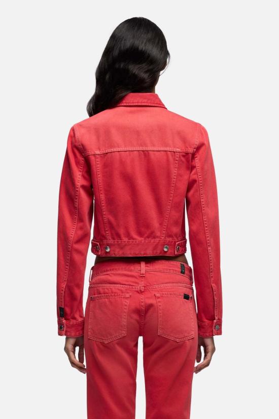  세븐포올맨카인드 데님 자켓 7 For All Mankind Shrunken Jacket Flame - 7 FOR ALL MANKIND
