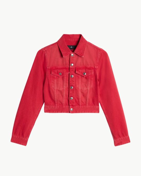  세븐포올맨카인드 데님 자켓 7 For All Mankind Shrunken Jacket Flame