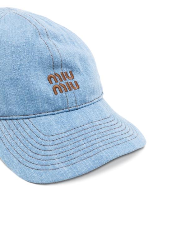 26FW 미우미우 볼캡 5HC369 2G85 F0S30 BLUE BRANDY DOM - MIU MIU