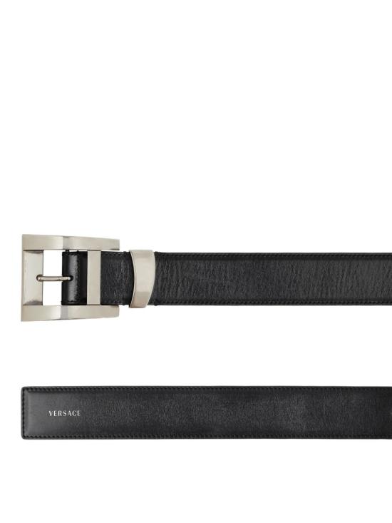 26FW 베르사체 가죽 벨트 10241971A17848 1B00K Black palladium - VERSACE