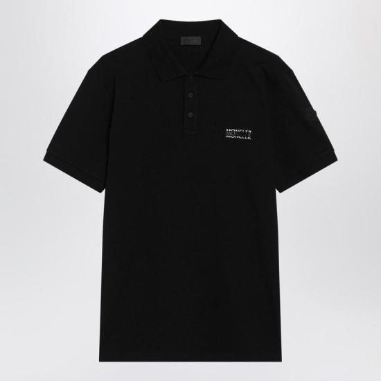 26FW 몽클레어 로고 코튼 피케 폴로 셔츠 8A0000989A16 999 BLACK