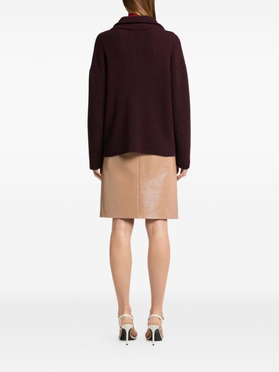 26FW 쿠레쥬 스웨터 326MPU278FI0085 4090 BURGUNDY - COURREGES